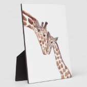 Giraffenmutter mit Baby Fotoplatte (Seite)