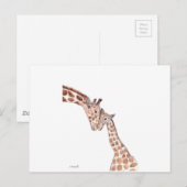 Giraffenmutter mit Baby Postkarte (Vorne/Hinten)
