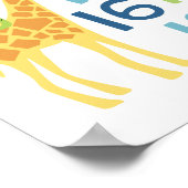 Giraffennummer Kinderzimmer-Wandkunstdruck Poster (Ecke)