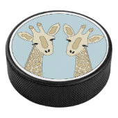 Giraffenpaar blau eishockey puck (3/4)