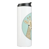 Giraffenpaar grün thermosbecher (Nach links gedreht)