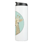 Giraffenpaar grün thermosbecher (Nach rechts gedreht)