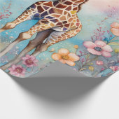 Giraffenparadies in Liebe im Pastelgarten Geschenkpapier (Ecke)