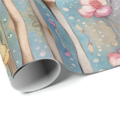 Giraffenparadies in Liebe im Pastelgarten Geschenkpapier (Rolleneckpunkt)