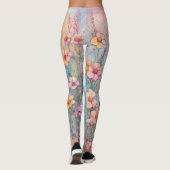 Giraffenparadies in Liebe im Pastelgarten Leggings (Rückseite)
