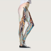 Giraffenparadies in Liebe im Pastelgarten Leggings (Rechts)
