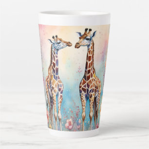 Giraffenparadies in Liebe im Pastelgarten Milchtasse