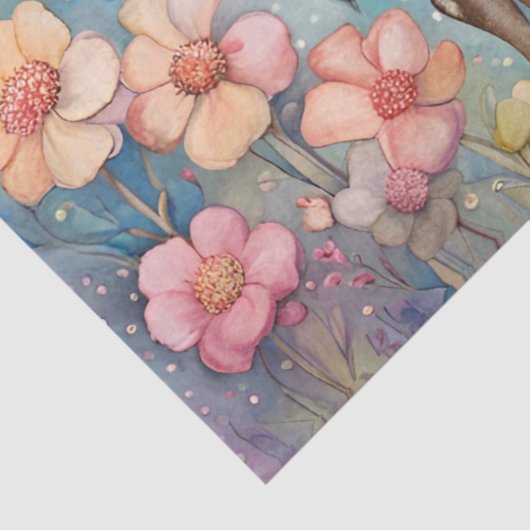 Giraffenparadies in Liebe im Pastelgarten Seidenpapier (Ausschnitt)