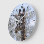Giraffenportrait. Ich sehe dich, wenn ich nicht ma Große Wanduhr (Winkel)