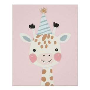 Giraffenposter, Tier-Wandkunst, Kinderzimmer-Dekor Poster