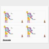 Giraffenpräparate Rechteckiger Aufkleber (Blatt)