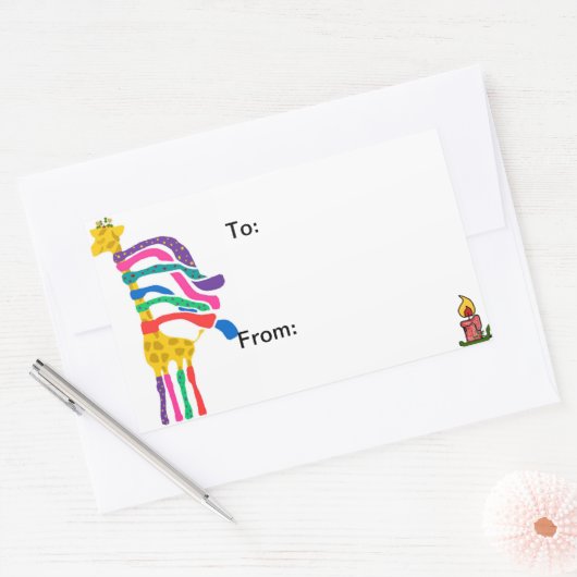 Giraffenpräparate Rechteckiger Aufkleber (Umschlag)