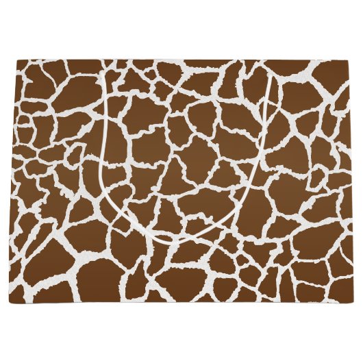 Giraffenprint Große Geschenktüte (Vorderseite)