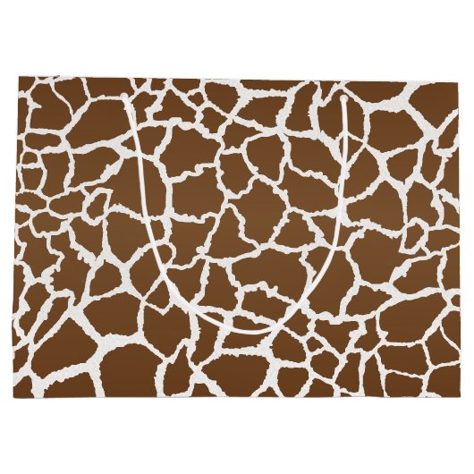 Giraffenprint Große Geschenktüte (Rückseite)
