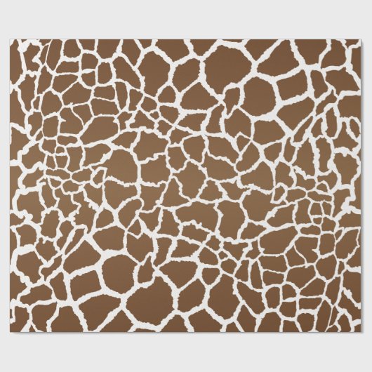 Giraffenprint in Schokolade und Sahne Geschenkpapier (Flach)