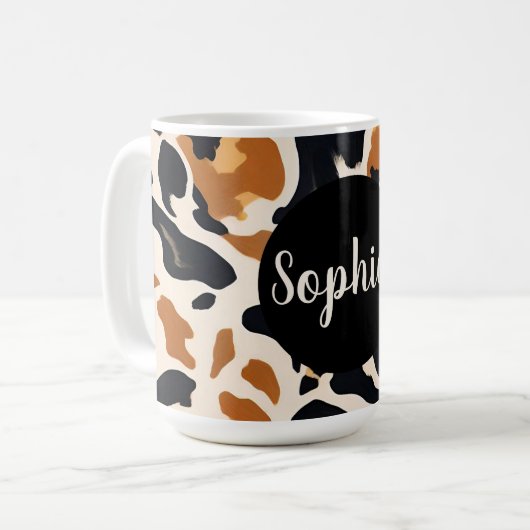 Giraffenprint Kaffeetasse (Vorderseite Links)