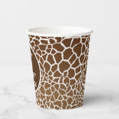 Giraffenprint Pappbecher (Rückseite)
