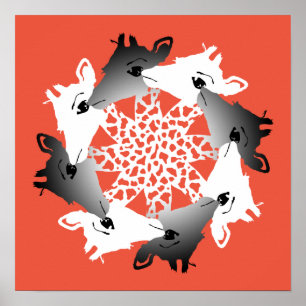 Giraffenrunde Poster