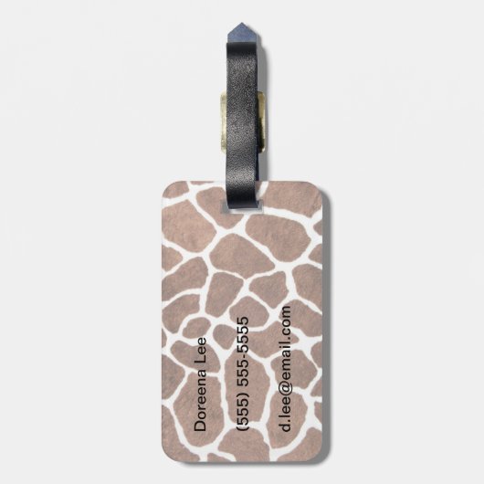 Giraffenstellen Gepäckanhänger (Rückseite vertikal)