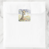 Giraffensticker Quadratischer Aufkleber (Tasche)