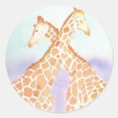 Giraffensticker Runder Aufkleber (Vorderseite)