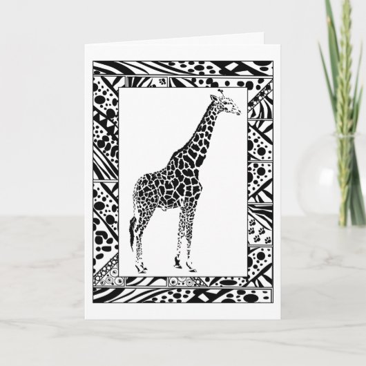 Giraffenstudie Geburtstagskarte Karte (Vorderseite)