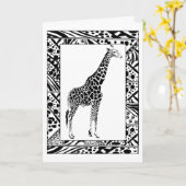 Giraffenstudie Geburtstagskarte Karte (Gelbe Blume)