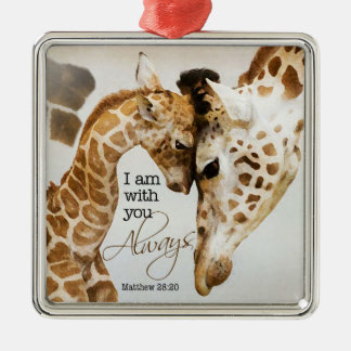 Giraffenverzierung Silbernes Ornament