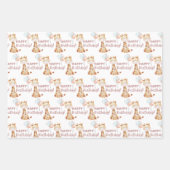 Giraffenwrapping Paper Flat Sheet Set 3 Geschenkpapier Set (Vorderseite 3)