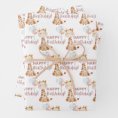 Giraffenwrapping Paper Flat Sheet Set 3 Geschenkpapier Set (Beispiel)