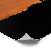 Giraffes at Sunset Poster (Ecke)