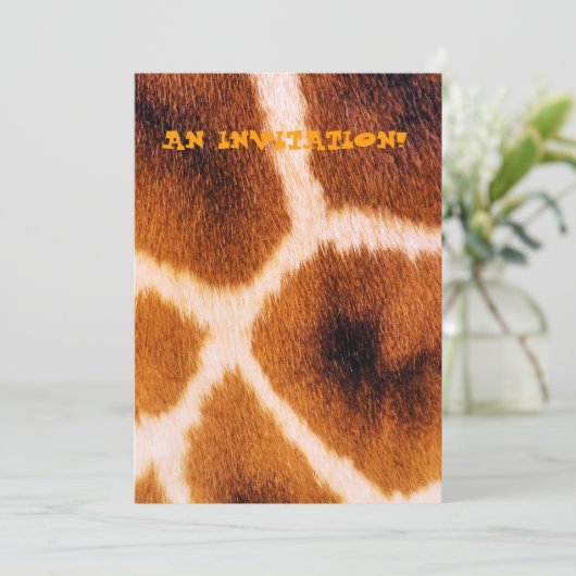 GIRAFFES EINLADUNG (Stehend Vorderseite)