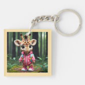 "Giraffe's First Escapade" Schlüsselanhänger (Rückseite)