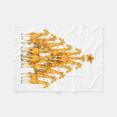 Giraffes Forming Christmas Tree Lights Star Safari Fleecedecke (Vorderseite (Horizontal))