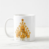 Giraffes Forming Christmas Tree Lights Star Safari Kaffeetasse (Links)