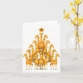 Giraffes Forming Christmas Tree Lights Star Safari Karte (Gelbe Blume)