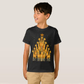 Giraffes Forming Christmas Tree Lights Star Safari T-Shirt (Vorne ganz)
