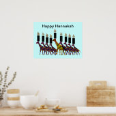 Giraffes Hannukah Print Poster (Küche)