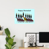 Giraffes Hannukah Print Poster (Heimbüro)