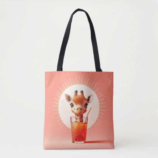 Giraffe's Happy Hour Tasche (Vorderseite)