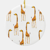Giraffes Jigsaw Puzzle Keramik Ornament (Hinten)