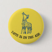 Giraffes Kiss Button (Vorderseite)