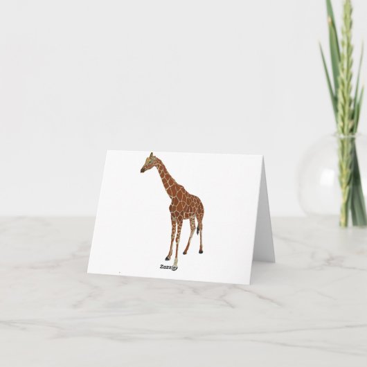 Giraffes Monogram Notecard (Rückseite)