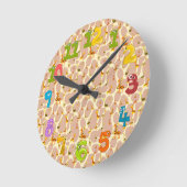 Giraffes Round Clock Runde Wanduhr (Winkel)