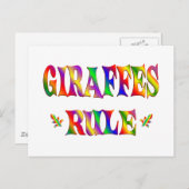 GIRAFFES RULE POSTKARTE (Vorne/Hinten)