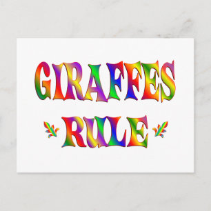 GIRAFFES RULE POSTKARTE