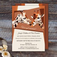 Giraffes Safari Zoo nach Hochzeit Einladung