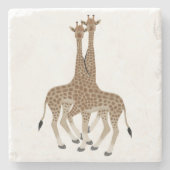Giraffes Stone Untersetzer (Vorderseite)