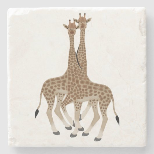 Giraffes Stone Untersetzer (Vorderseite)