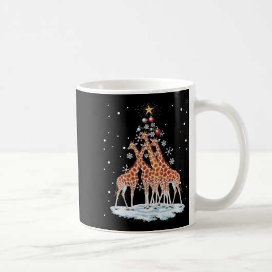 Giraffes Xmas Tree Giraffe Christmas Tree Merry Ch Kaffeetasse (Rechts)